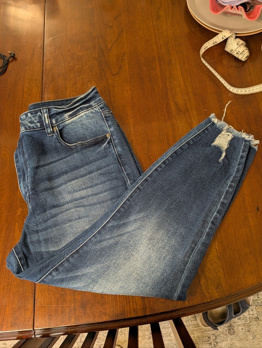 Kancan Skinny Jeans With Distressed Legs Size 18